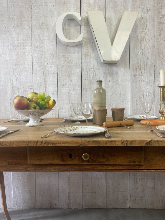 Image 1 of Ancienne table de ferme 170x78cm