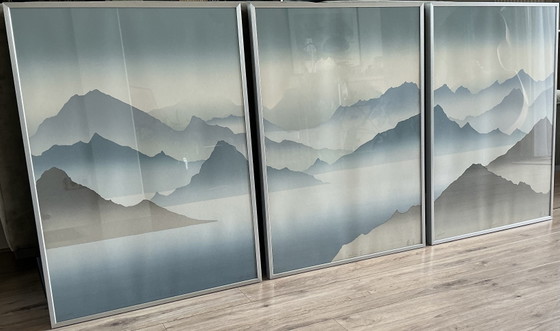 Tríptico (tres paneles) Paisaje escocés ‘Lochnan’, serigrafías – Roggenkamp, Arte, Glass, Paper (photo 15 of 15)