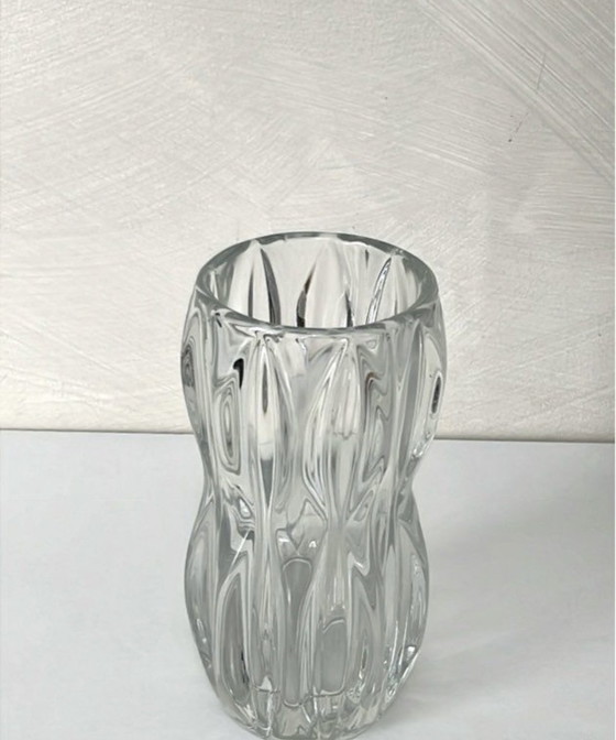 Image 1 of Vintage SKLO Union vaas van Jan Schmidt, gemaakt van glas.