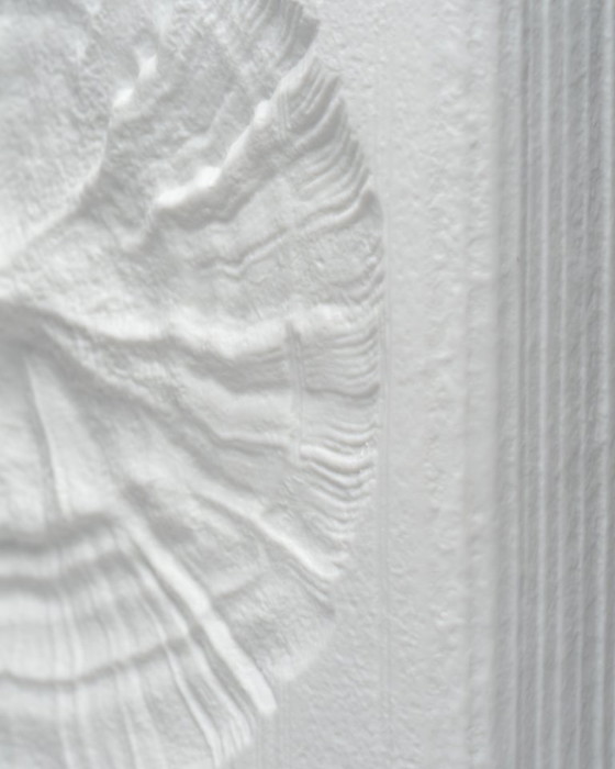 Image 1 of Martin Freyer Rosenthal Studio Line Brutalist Bisque Porselein Vintage H 24 cm Fossil Vaas