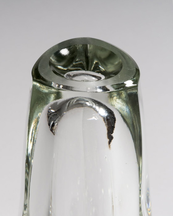 Image 1 of Paire de vases sculpturaux en verre tchèque par František Vízner pour Sklo Union, 1962