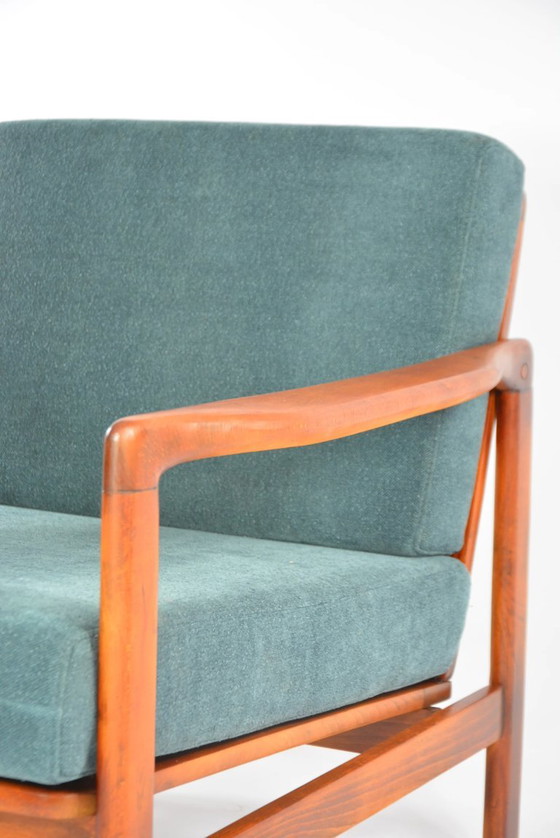 Mid-Century Modern ''BZ'' Armchair in Denim Blue From 1970s – Textile (photo 7 of 10)