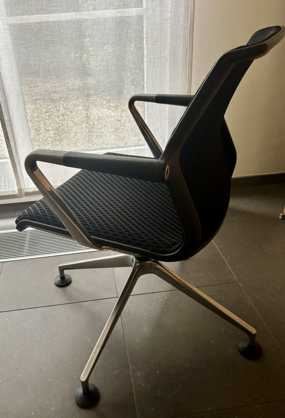 Set de 4 Vitra Unix Chairs – Antonio Citterio – Excelente Estado – Sillas de oficina, Plastic, Aluminium (photo 5 of 6)