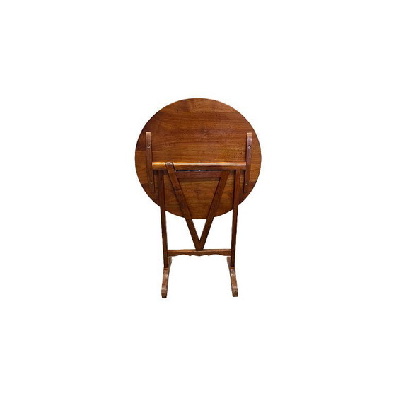 Image 1 of Vintage Franse kersenhout vigneron bijzettafel, jaren 80