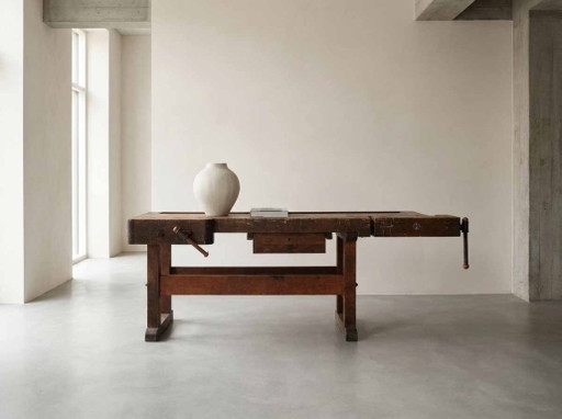 Établi vintage "Ulmia" Raboteuse Design Loft