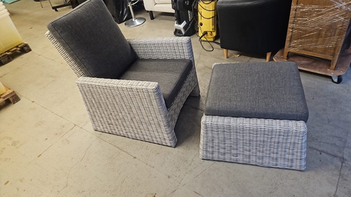 Intratuin lounge chair and footstool