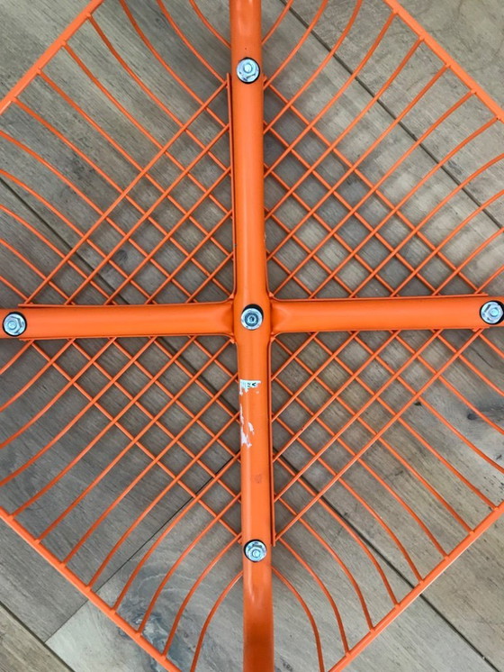 Image 1 of 2x Vintage Västerön IKEA Oranje Draadkruk by Inma Bermúdez en Francis Cayouotte, 1990s