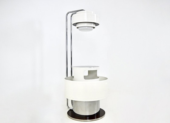 Ensemble de bar attribué à Joe Colombo, années 1960, Meuble bar, Métal, Plastique, Blanc, Modern (photo 7 sur 14)