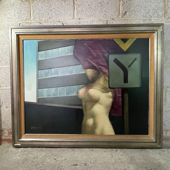 Erwin Mackowiak, Desnudo, Óleo sobre Lienzo, 1975 – Pinturas y dibujos, Wood, Canvas, Pop Art (photo 2 of 12)