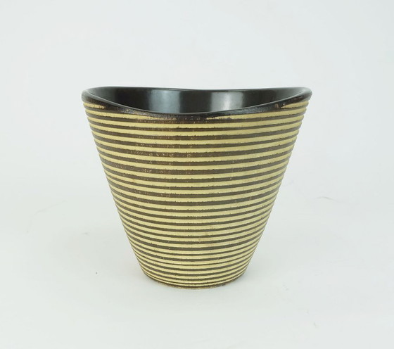 Image 1 of vaso per piante della metà del secolo scorso dümler & breiden modello 193/16 decoro sgraffito forma curva anni '50