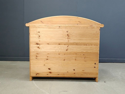 Scandinavian pine wood chest of drawers, 1980s