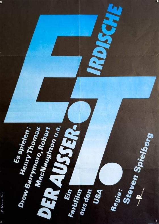 Image 1 of 🛰️ E.T. l'extraterrestre – 1988 – Poster originale A1 di Horst Wessler | 82 × 57 cm | Repubblica Democratica Tedesca (RDT)