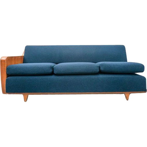 Blaues Sofa aus der Mitte des Jahrhunderts von Melchiorre Bega, Italien 1950er Jahre