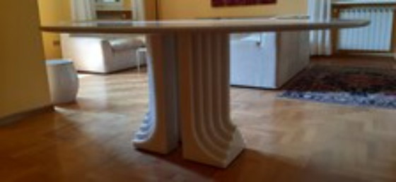 Samo Table by Carlo Scarpa for Simon Gavina – Rare Crystalline White Marble – Dining tables (photo 2 of 8)