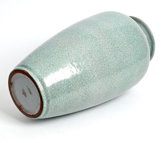 Image 1 of Raro jarrón de suelo de cerámica craquelada de gran tamaño para Karlsruhe Majolica