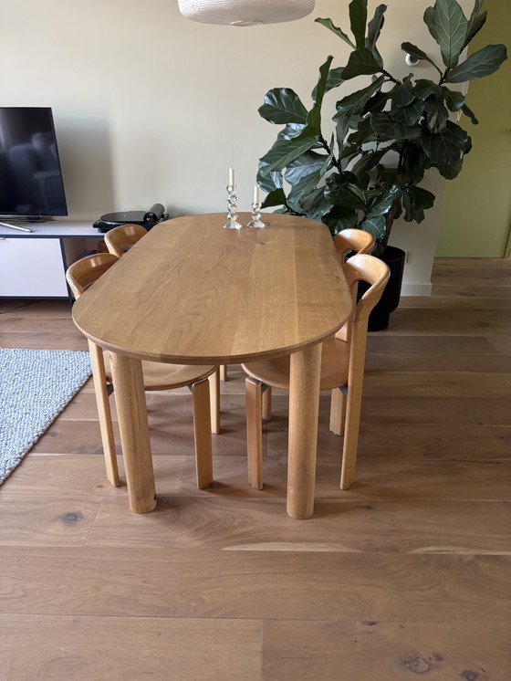 Image 1 of Dining table 170x80 oval oak