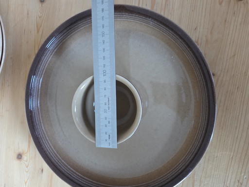 Hoganäs Steingutteller + Servierplatte