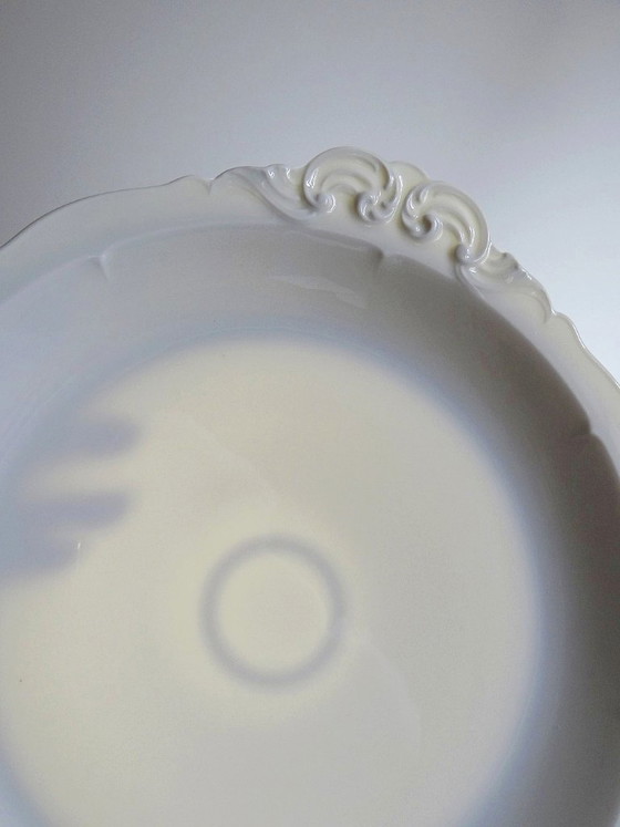 Image 1 of Grande piatto da portata vintage/antico in porcellana fine di Limoges bianca