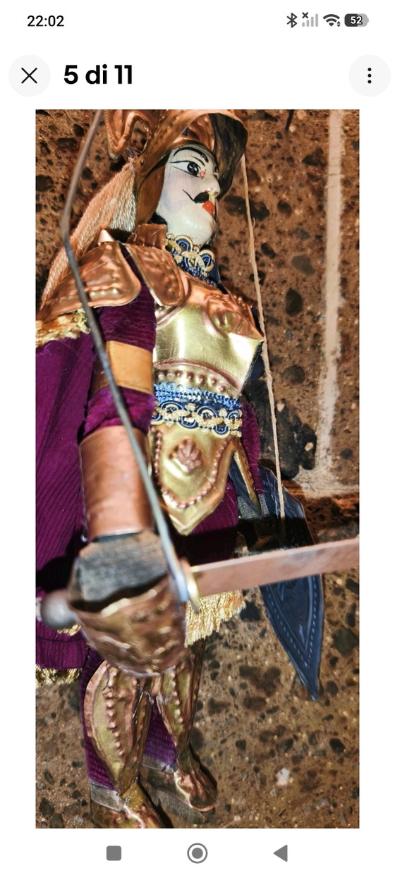 Pupo Sicilian Puppet Vintage 32cm – Decorative Objects, Metal, Textile (photo 4 of 9)