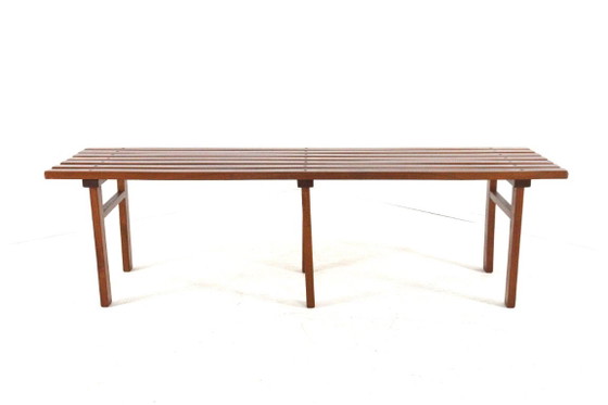 Vintage Wooden Slatted Bench 'Odijk' Midcentury – Benches (photo 8 of 15)