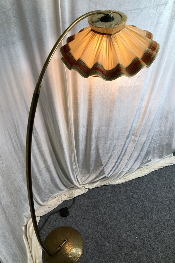 Mid Century Arc Floor Lamp Brass 50s 60s, Floor lights, Orange (photo 5 of 15)