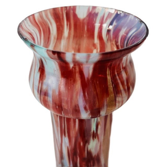Image 1 of Antico vaso in vetro screziato Legras in vetro marmorizzato Art Deco anni '20