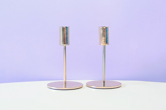 Lot de 2 bougeoirs en laiton avec tube étroit – Bougeoirs et chandeliers, Metal (photo 2 of 5)