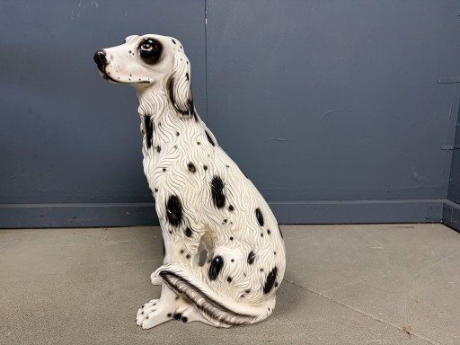 Escultura de terracota de un setter inglés, década de 1970. – decoratieve objecten, Stone