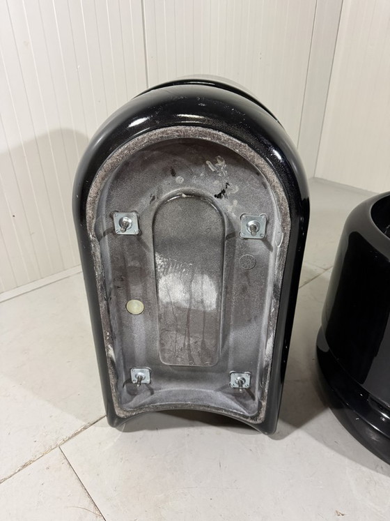 Image 1 of Vasi neri divisori per ambienti di Luigi Colani, anni '70