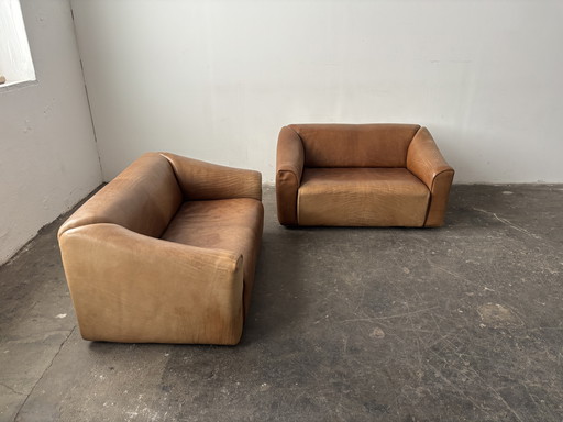 2 x De Sede DS-47 Vintage leather sofa couch