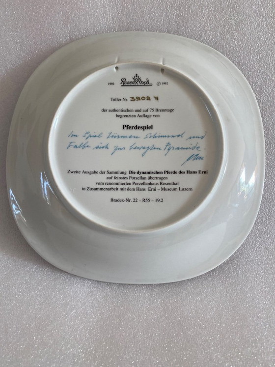 1 piatto da collezione Rosenthal numerato dipinto da Hans Erni – Arte, Oro, Porcellana (photo 4 of 6)