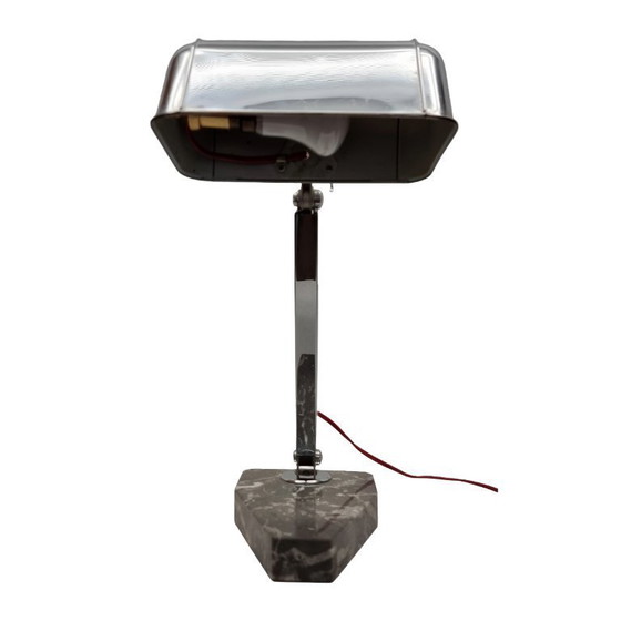 Image 1 of Lampe de bureau Art déco French Fare chromée
