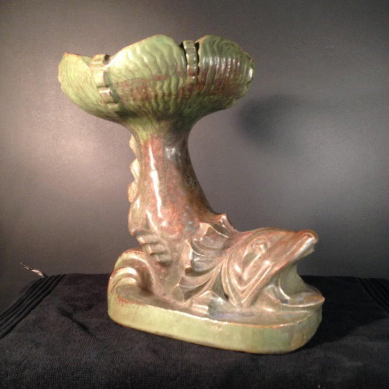 Art Deco Fisch-Obstschale aus Bouffioulx-Sandstein von Roger Guérin, 1925 – Geschirr (photo 3 of 13)