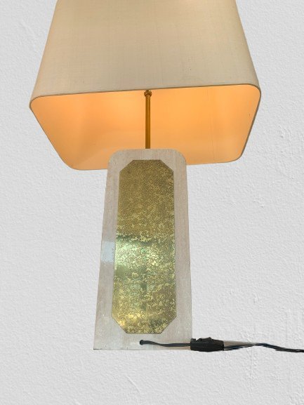 Image 1 of Travertin Tafellamp Van Georges Mathias