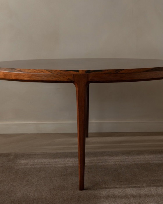 Image 1 of Vintage Rosewood Coffee Table (Model 283) by Johannes Andersen for CFC Silkeborg | Danish Modern Round Table