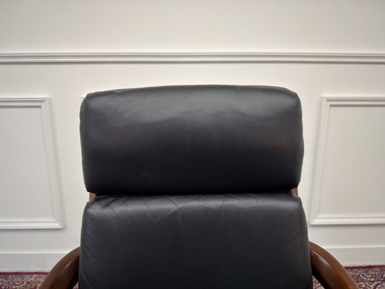 Set Klassische englische Chesterfield Bürostühle – Leather, Wood (photo 8 of 11)