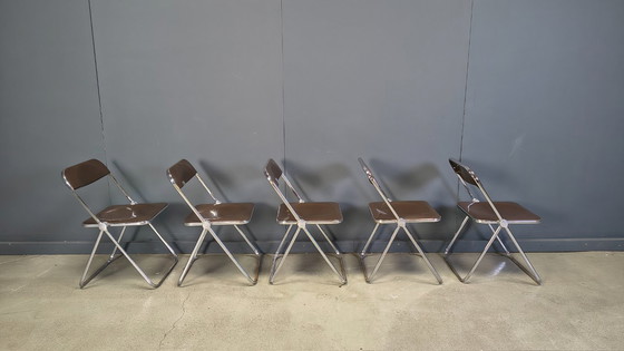 Image 1 of Vintage  folding chairs plia Giancarlo Piretti for castelli, 1970s, set of 5
