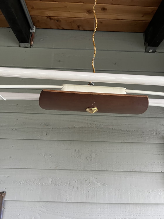 Image 1 of Vintage Hollywood regency style fluorescent tube lamp