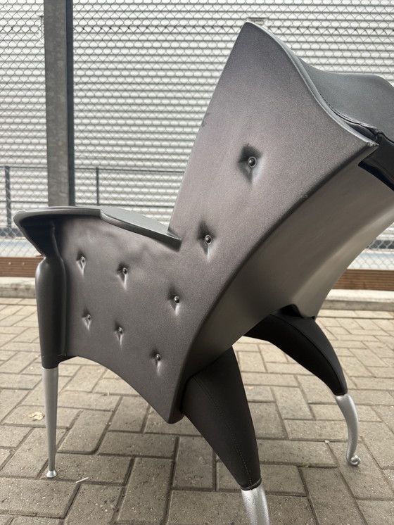 Image 1 of 2x poltrone lounge Bořek Šípek Maletak per Maletti, anni '90