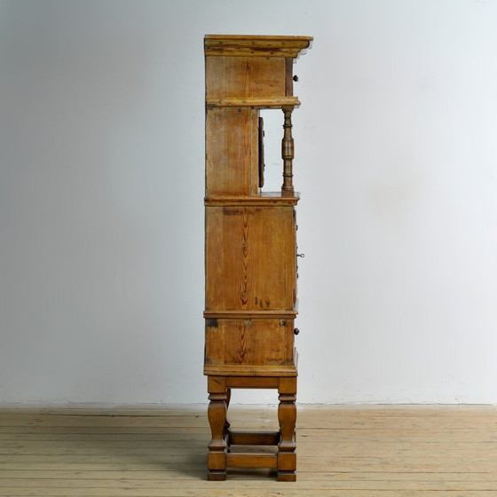 Image 1 of Meuble rustique allemand en pin et chêne, vers 1850