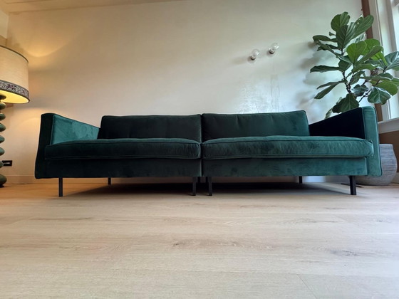 Velvet Sofa Dark Green – Metal (photo 3 of 8)