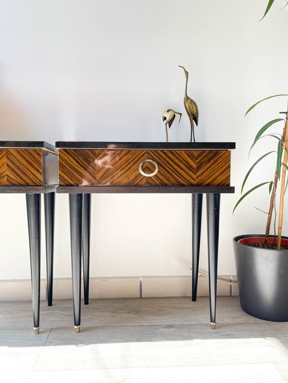 Image 1 of Pair of Vintage Formica Bedside Tables, 1960
