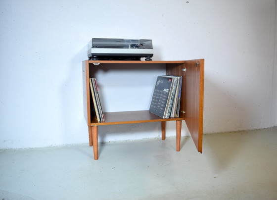 Image 1 of Meuble à disques vinyle vintage en teck des années 1960