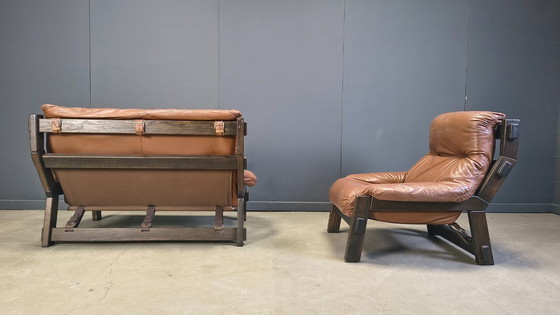 Image 1 of Vintage brutalistisch bankstel van Gerard Van den Berg voor Montis, jaren 70