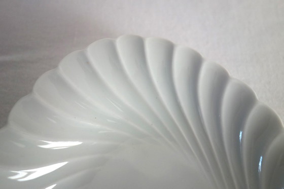 Image 1 of Set of 2 Haviland twisted white porcelain Limoges dishes