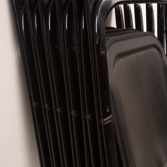 Sillas Clio de Acero y Cuero de Giorgio Cattelan para Cidue – Sillas de comedor, Leather, polished steel (photo 23 of 25)