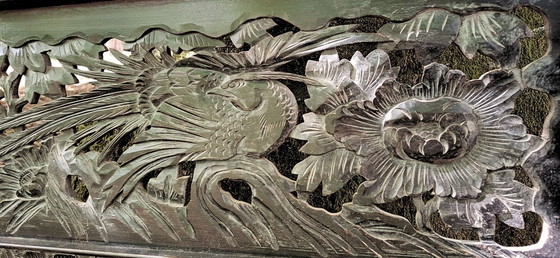 Image 1 of Mirror crafted from antique Asian folding screen