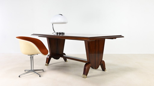 Table de salle à manger Art Déco en bois de rose, France, C.1930