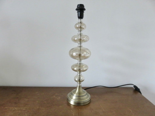 Grande lampada in cristallo ambrato, 1990