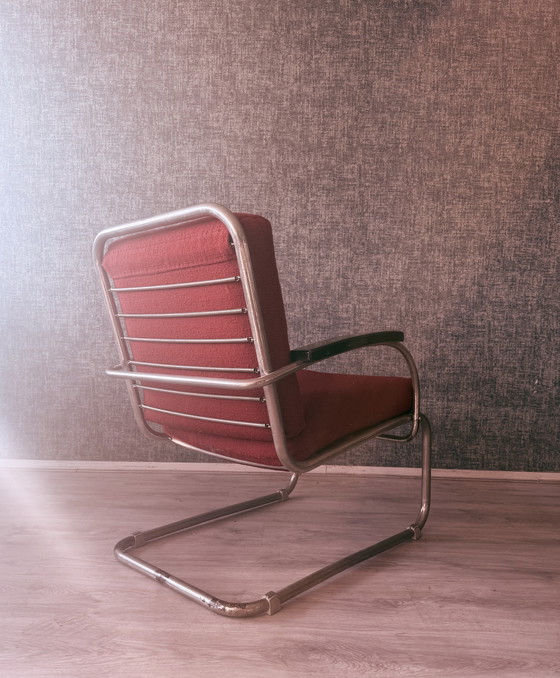 Image 1 of Rare L. vd Vlught (Gispen) Armchair, Model VI-A-138, 1931-